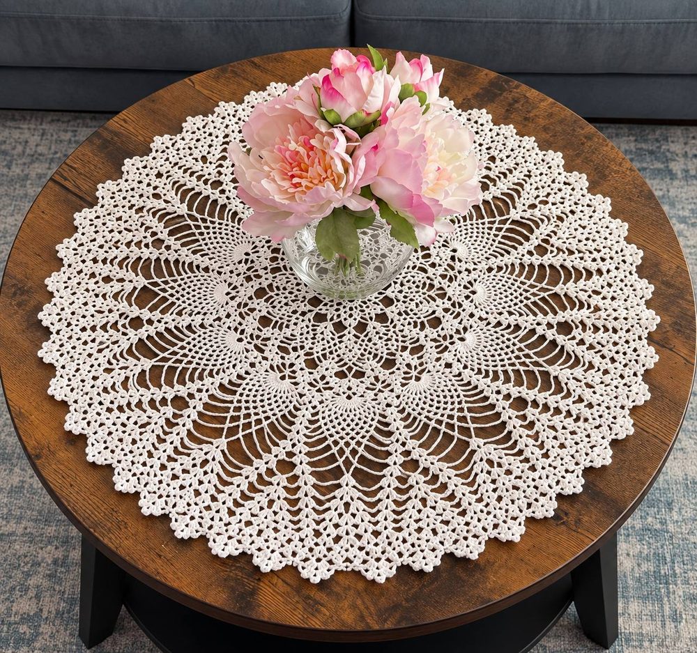 Pineapple Lace Table Doily