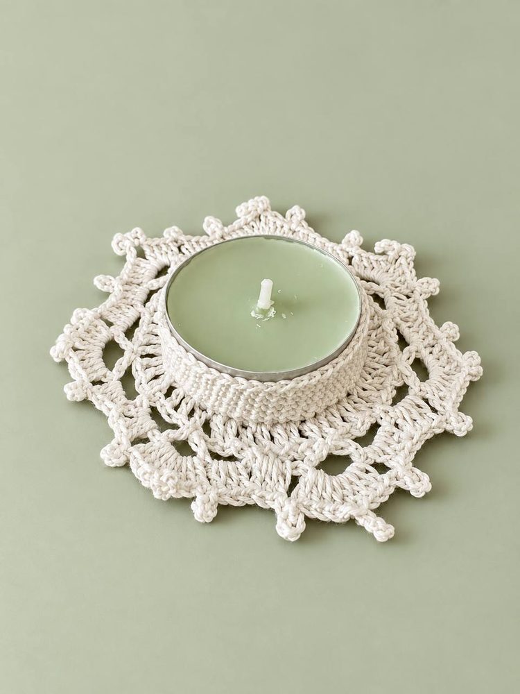 Snowflake Lace Candle Holder