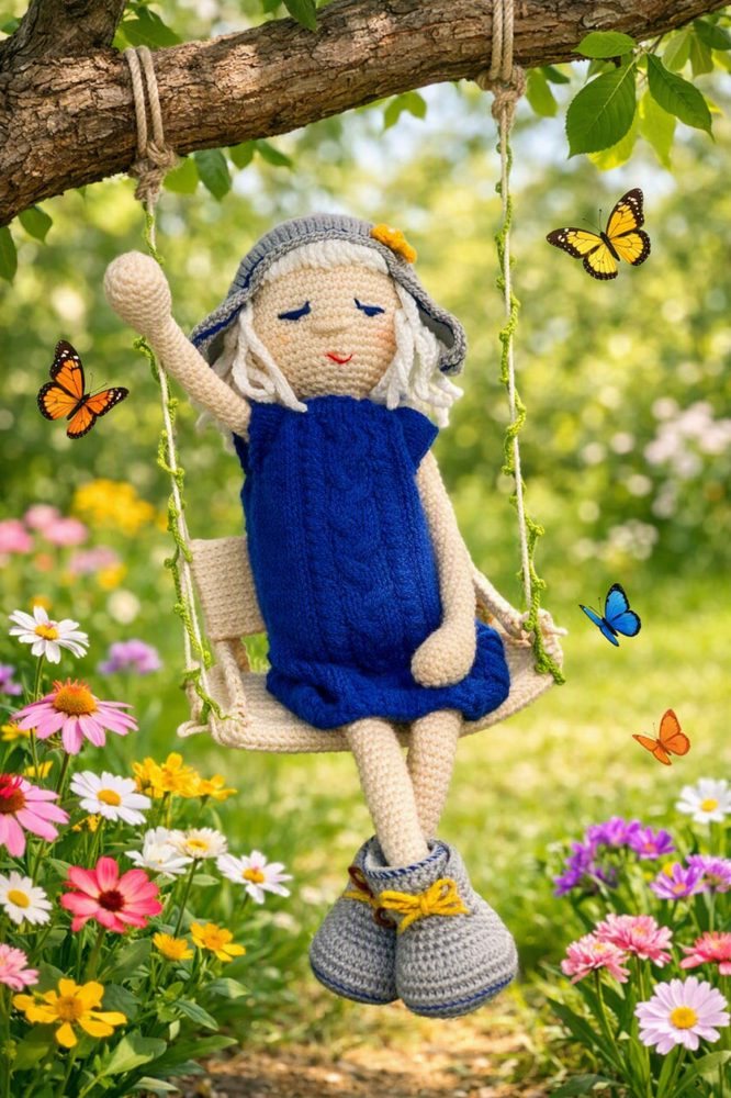 Little Blue Sunday Rag Doll